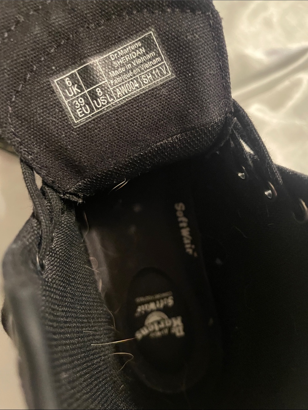Dr. Martens Black Canvas Lace-Up Skull Pattern Boots - Picture 8 of 12